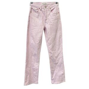 Denim Forum Jeans Size 24 Arlo High Rise Straight 28L Light Pink Denim Classic